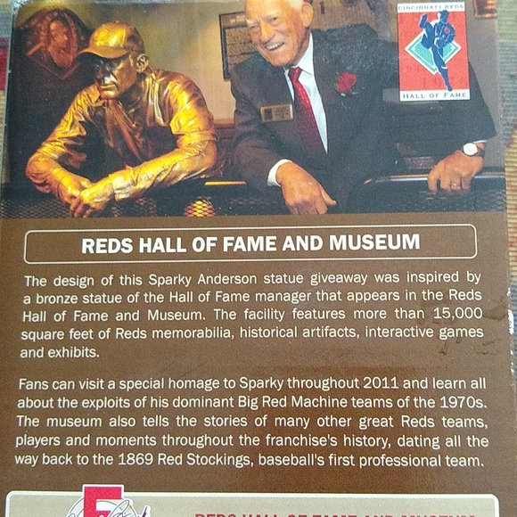 Sparky Anderson commemorative bronze statue - Picture 7 of 8